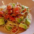 気まぐれとーちゃん's cooksnap of when they made サバ缶とフレッシュトマトの冷製パスタ.