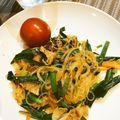 みかん組's cooksnap of when they made 味付けはキムチだけ！『春雨ニラ豚キム』.