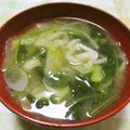 papepo☆'s cooksnap of when they made ほうれん草&ネギの味噌汁.