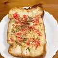 chaiko５'s cooksnap of when they made Caたっぷり♥海老マヨチーズトースト.