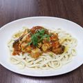 o☆shino's cooksnap of when they made あまった麻婆豆腐deピリ辛チーズうどん♪.