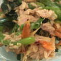 クックHDEHXO☆'s cooksnap of when they made 【ほうれん草と干しエビのツナ醤油和え】♪.