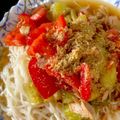 ネコのみさき's cooksnap of when they made 【幼児食】夏野菜とツナの冷やしそうめん.