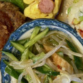 レインボーライス's cooksnap of when they made もやしときゅうりと竹輪の豆板醤和え.