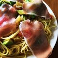 nose1119's cooksnap of when they made トマトとアボカドの生ハム冷製パスタ.