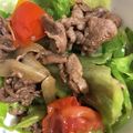 merciです's cooksnap of when they made 小間切れ牛肉のレタス＆トマト炒め.