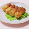 まあまま☆0403's cooksnap of when they made 竹輪とチーズのサクッとカレー焼き.