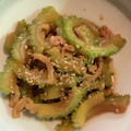 年中ねぼすけ's cooksnap of when they made ゴーヤと鶏皮のきんぴら.