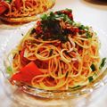 Ryuosuwari's cooksnap of when they made しらすとトマトの冷製パスタ【混ぜるだけ】.