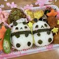 mina9244's cooksnap of when they made 簡単キャラ弁☆パンダさんおにぎり.