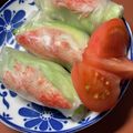 Tealoverin's cooksnap of when they made 簡単に巻けるエビとアボカドの生春巻き.