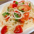 kenta19721224's cooksnap of when they made 簡単☆トマトとバジルの冷製パスタ.