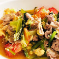 ☆ゆみよ☆'s cooksnap of when they made 豚肉とトマトと小松菜の中華炒め.