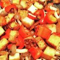 YOKO☆Y's cooksnap of when they made カリカリ厚揚げ☆きのこパプリカ中華炒め.