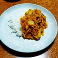 む's cooksnap of when they made 茄子とピーマンのインド野菜カレー.
