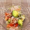 ぽすぽす7's cooksnap of when they made アボカドとトマトとしらすのサラダ.