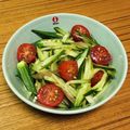 Asato★'s cooksnap of when they made きゅうり、オクラ、トマトのごま油和え.