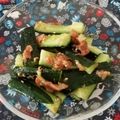 ☆hikonyan☆'s cooksnap of when they made 基本の和食❤塩漬けきゅうりの梅ごま和え.
