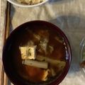 caruga's cooksnap of when they made ぎばさ(長藻、あかもく)の味噌汁＠豆腐.