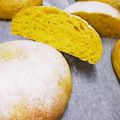 真夢羅's cooksnap of when they made まんまる可愛い優しい味「かぼちゃパン」.