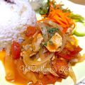 YUH♡ママ's cooksnap of when they made 豚こまとトマトのさっぱり煮.