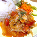 YUH♡ママ's cooksnap of when they made 豚こまとトマトのさっぱり煮.