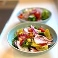 かっちゃん杉's cooksnap of when they made パストラミビーフとたっぷり野菜サラダ☆.