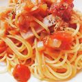 Kaoru♡♡♡'s cooksnap of when they made ツナとほうれん草のトマトクリームパスタ♡.
