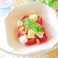 hikarin♪'s cooksnap of when they made トマトとチーズのハニーサラダ　くるみ添え.