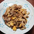 G_Yossan's cooksnap of when they made 豚肉とキノコと玉子のポン酢炒め♪.