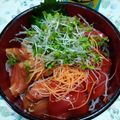 うたかた。's cooksnap of when they made まぐろとスプラウトのユッケどんぶり.