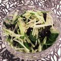 tikariri's cooksnap of when they made 水菜と海苔のわさび和え.