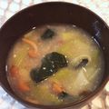 tikariri's cooksnap of when they made 和食に＊なめこと小松菜と長ネギのお味噌汁.