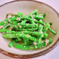 addysa's cooksnap of when they made レンジで超簡単☆ささげの生姜胡麻和え.