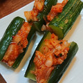twママ's cooksnap of when they made きゅうりとキムチで　オイキムチ風.