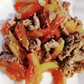 chaco15's cooksnap of when they made ご飯が進む★スイカの皮と豚肉の中華炒め.