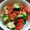 Pyomkiti's cooksnap of when they made 簡単やみつき☆トマトとキューリ.