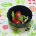 おはなすき's cooksnap of when they made オクラとトマトのごまドレ和え.