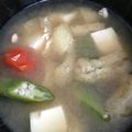まわりてめくるん's cooksnap of when they made プチトマトとオクラの味噌汁.