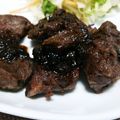 4double5's cooksnap of when they made 牛肉ロースステーキ玉ねぎソース.