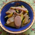 ゆきらっくま's cooksnap of when they made ☺ズッキーニと魚肉ソーセージの炒め物☺.