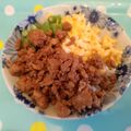 茂作☆'s cooksnap of when they made 三色丼　給食.