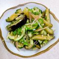 森のおうち☆'s cooksnap of when they made 茄子とオクラとズッキーニの簡単和風サラダ.