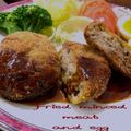 koiko亭's cooksnap of when they made メンチカツをソースカツ丼のソースで頂く♡.