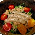 そーちゃんb's cooksnap of when they made モロヘイヤとオクラのネバネバあえ麺.