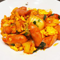 ★エト★'s cooksnap of when they made ウインナーとキムチの卵炒め.