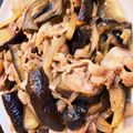 日本男子料理部まこぴ's cooksnap of when they made 豚こま玉ねぎ茄子の時短スタミナ炒め.