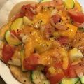 saki1010's cooksnap of when they made 餃子の皮で簡単！ズッキーニピザ.