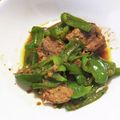 hinapuru's cooksnap of when they made 早い！サバ味噌煮缶とピーマンの炒り煮.