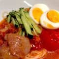 ひなまなここのはは's cooksnap of when they made 簡単☆韓国冷麺風♪♪アレンジ素麺♪♪.